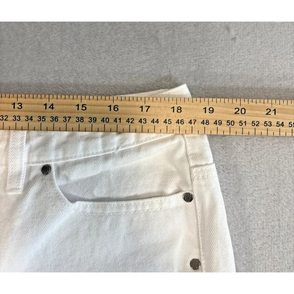 Michael Kors White Denim Greenwich Fit Bootcut Women’s Pants Size 14 Flared Boho